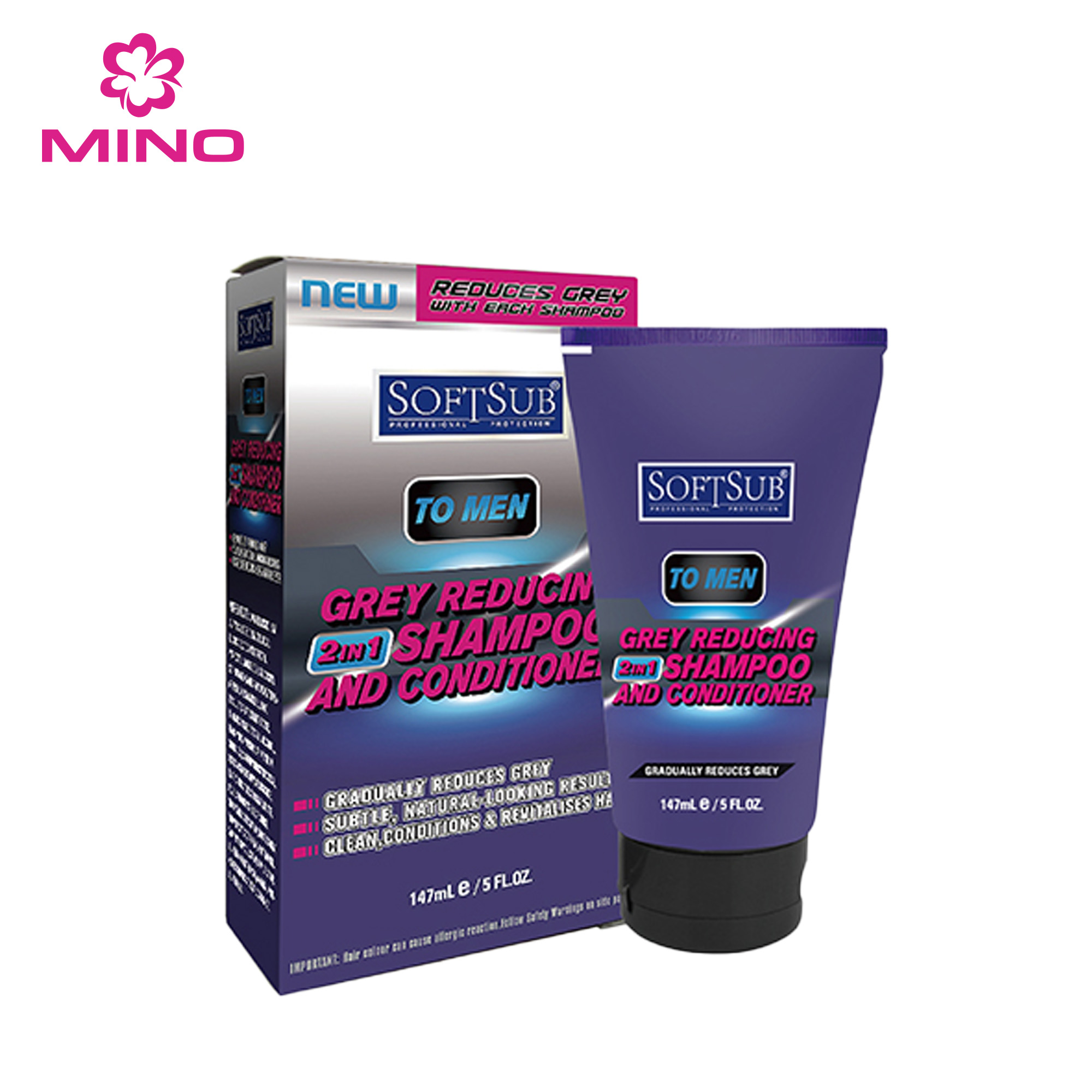 SOFTSUB GREY REDUCING SHAMPOO AND CONDITIONER - Mino Daily Chemicals